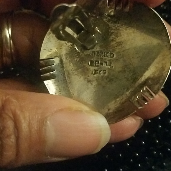 Vtg Malachite Clip Ons - Picture 2 of 3